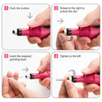 Portable Electric Nail Drill Set – USB Manicure & Pedicure Filing Machine with Bits