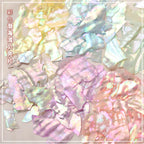 Irregular Shell-Shaped Nail Charms – Holographic Sparkle Seashell Flakes