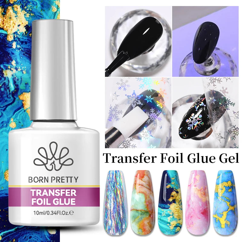 BORN PRETTY Gel Polish Line – Transfer Foil Glue, Top Coat & Base Gel