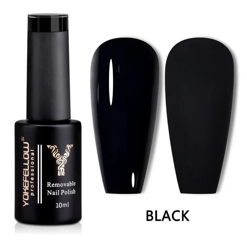 YOKEFELLOW 10ML Glow in the Dark Gel Nail Polish Luminous Neon Gel Polish Summer Semi Permanent Soak Off Nail Art UV Varnish