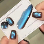 SHAKA Cat Eye Gel Nail Polish – Glass Bead Blue & Brown Magnetic Shimmer