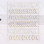 Curved French Nail Striping Tape – Rose Gold 3D Line Stickers