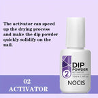 Dip Powder Liquid Set – Activator, Base, Top Coat & Brush Saver, 4 Pieces