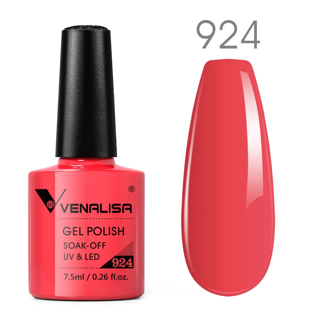 VENALISA Nail Gel Polish Range – No-Wipe Top, Matte Top & Base Coat, 100+ Colors