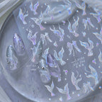 NAILFYOU Holographic Mermaid Tail Nail Stickers – 5D Shell & Star Decals