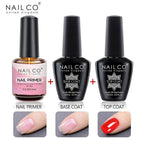 NAILCO Top Coat, Base Coat & Primer – Semi-Permanent Gel Nail Polish System