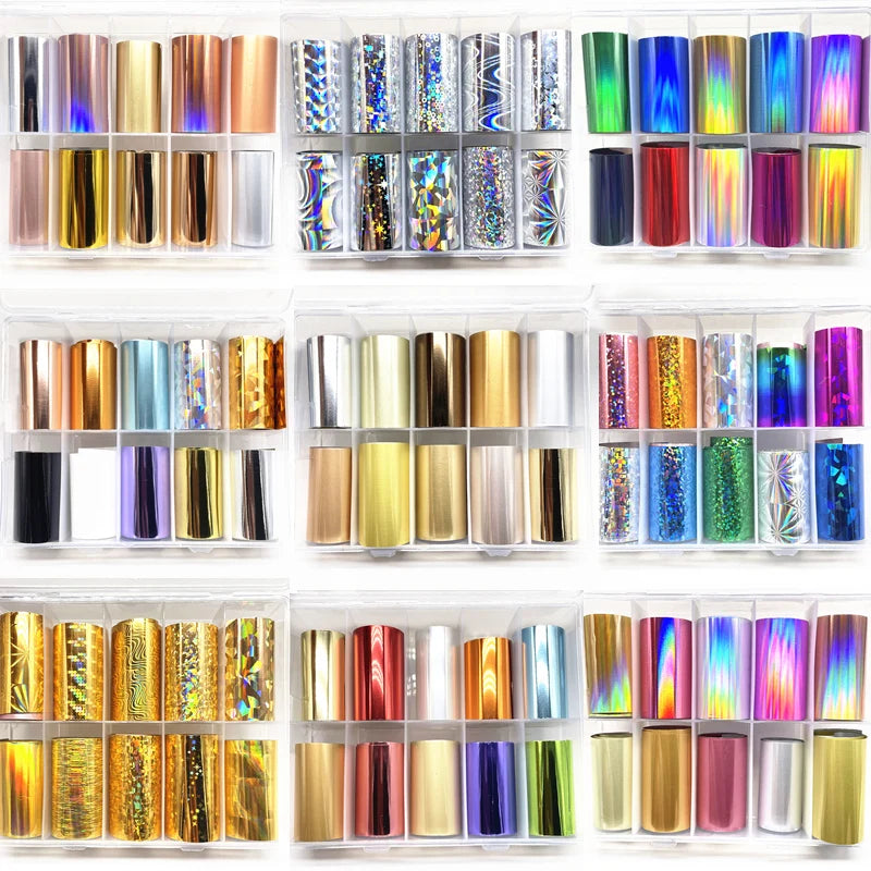 Misscheering Metal Nail Foil Transfer Sheets – Floral, Bohemian & Animal Print Wraps