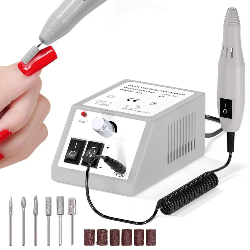 LINMANDA 15000RPM Electric Nail Drill Machine Manicure With Nail Drill Bits Set Nail Files Drill Bits Gel Polish Remover Tools