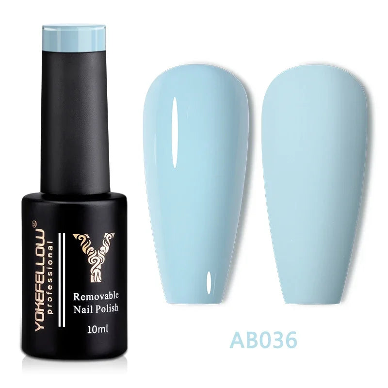 YOKEFELLOW 10ML Glow in the Dark Gel Nail Polish Luminous Neon Gel Polish Summer Semi Permanent Soak Off Nail Art UV Varnish