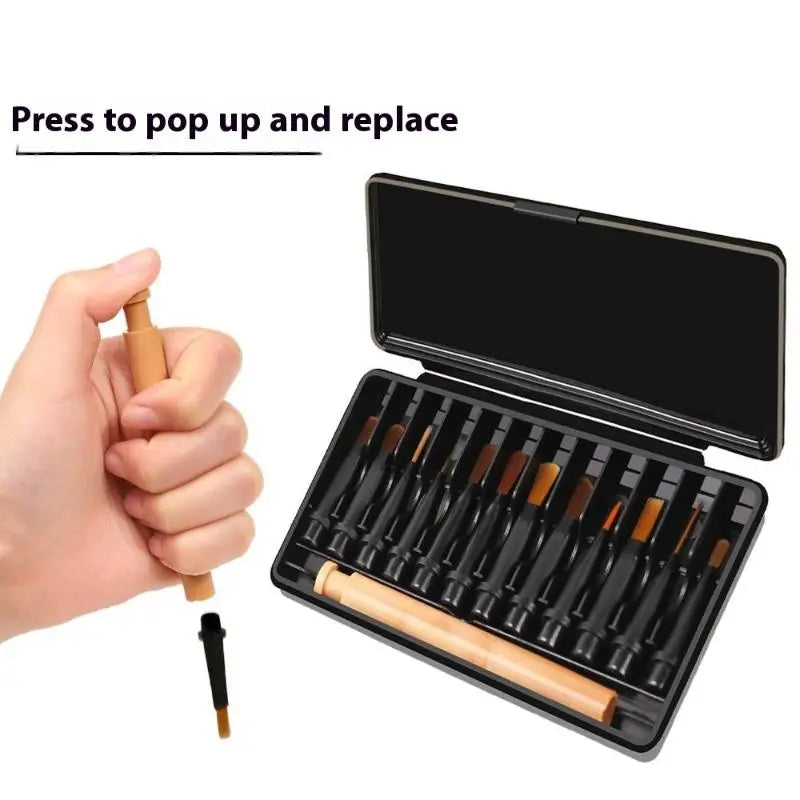 Interchangeable Nail Polish Brush Pen – 12 Replaceable Brush Heads
