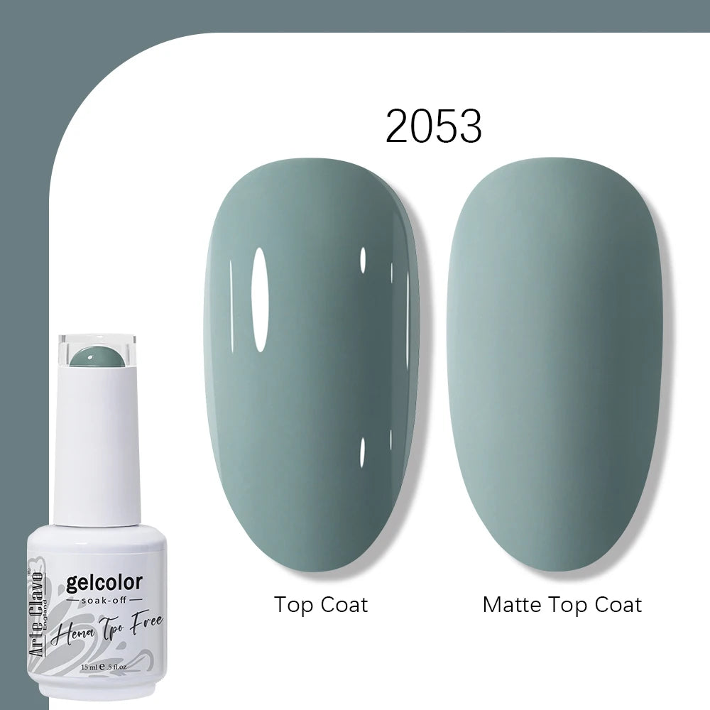 Arte Clavo Gel Nail Polish 400 Colors15ml Semi Permanent Gel Varnish Base Top Coat Nail Art Manicure Soak Off LED UV Salon Gel