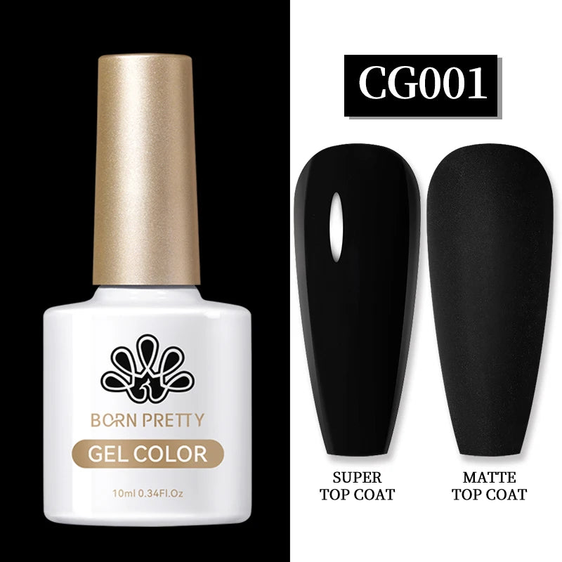 BORN PRETTY Base Gel & Super Top Coat Kit – Ultra Glossy, Tempered, Long Wear