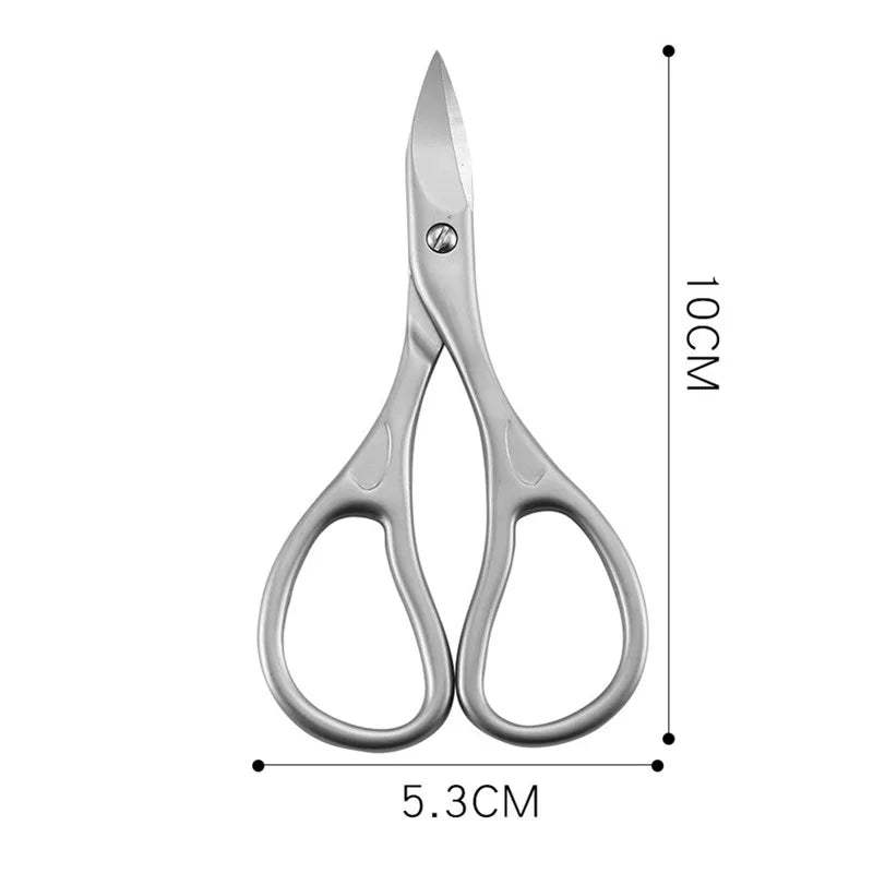 Multi-Purpose Curved Blade Manicure Scissors – Nail, Eyebrow & Eyelash Trimmer