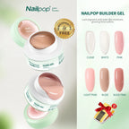 Nailpop 30g HEMA-Free Builder Gel – Milky Smooth Hard Gel Strengthener