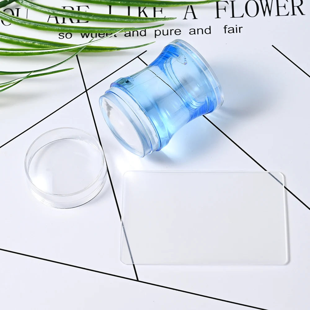 MAFANAILS Transparent Silicone Nail Stamper & Scraper Kit
