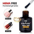 CHUNSHU HEMA-Free Rubber Base Gel – No-Wipe Top Coat, Ultra Shiny 18ml