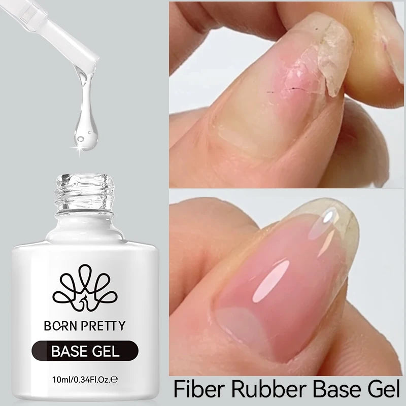 BORN PRETTY Base Gel & Super Top Coat Kit – Ultra Glossy, Tempered, Long Wear