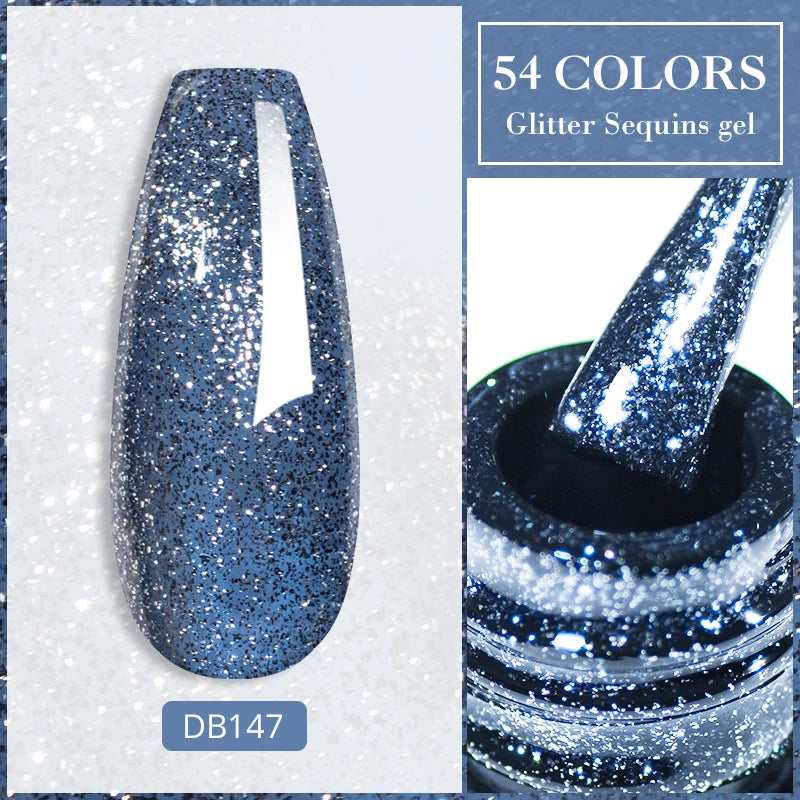 Mtssii Glitter Sequins Gel Nail Polish – Sparkling Soak-Off UV/LED Gel