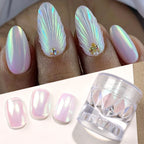 Iridescent Aurora Chrome Nail Powder – Mirror Pearlescent Unicorn Mermaid Pigment