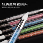 Dual-Ended Silicone Nail Sculpting Pen Set – 3D Flower Carving & Mirror Powder Tools, 5 Pieces