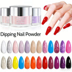 Multi-Color Dip Powder – Sparkling Air-Dry Nail Glitter for French Manicures