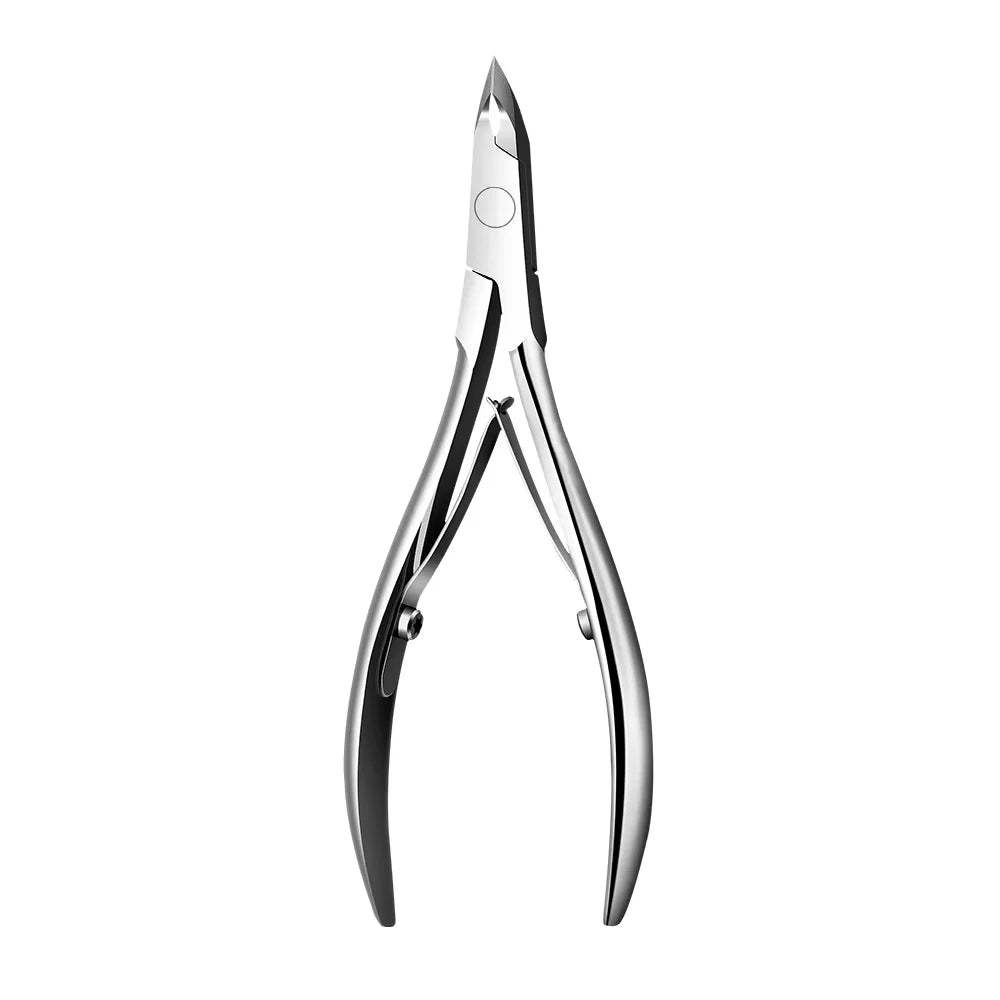 Stainless Steel Cuticle Cutter Set – Scissor Nippers & Double-End Pusher, 4 Pieces