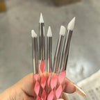 Dual-End Silicone Nail Dotting Brushes – Marbleizing Painting Pens, 5 Pieces