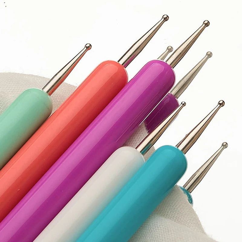 JEARLYU 2-Way Nail Dotting Pen Set – Carving & Drawing Tools, 5 Pieces