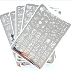 ZJoyplus XL Flower Nail Stamping Plate – 59 Designs, Stainless Steel