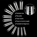 Transparent Double-Shaped Nail Extension Mold System – 6 Shapes, 120 Pieces