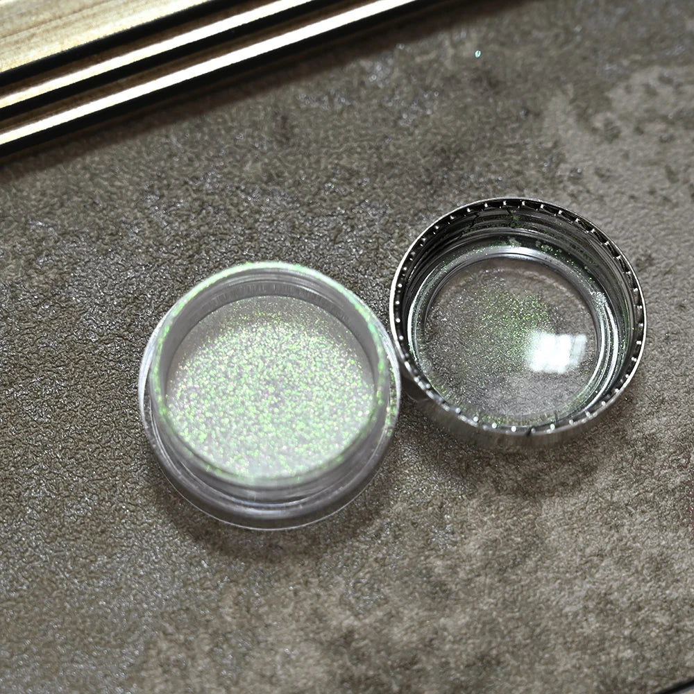 1Jar 0.2g Aurora Pearl Mirror Effect Nail Powders Aurora Chrome Mermaid Nails Art Powder Rainbow AB Glitter Rubbing Dust Pigment