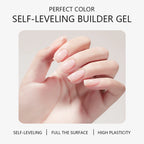 PERFECT COLOR Gel Nail Polish Top & Base Coat Set – Silky Base, Glossy No-Wipe Top