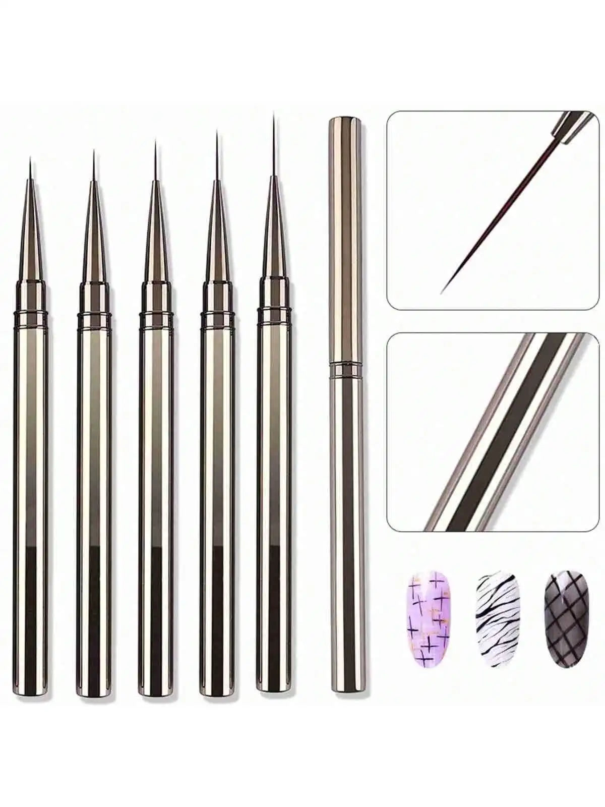 FUMOSIK Nail Art Liner Brushes – Hand-Painted Drawing Pens for Acrylic & UV Gel