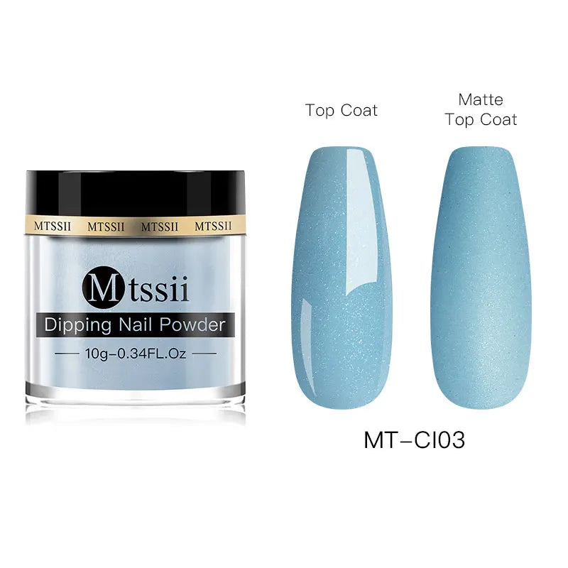 Mtssii 5/10g Dipping Nail Powder Gradient French Nails Nude Pink Glitter Powder Nature Dry Without Lamp Cure Nail Art Decoration