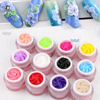 Sculpture Plasticine Gum Gel – 3D Nail Modeling & Carving Gel, 12 Colors