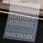 Curved French Nail Striping Tape – Rose Gold 3D Line Stickers