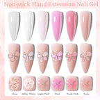 LILYCUTE Clear Non-Stick Hand Extension Gel – 3D Shaping Nail Extension Gel