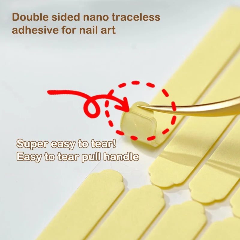 HNKMP Nail Adhesive Tape – Strong Sticky Double-Sided Glue Sticker