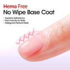 CHUNSHU HEMA-Free Rubber Base Gel – No-Wipe Top Coat, Ultra Shiny 18ml