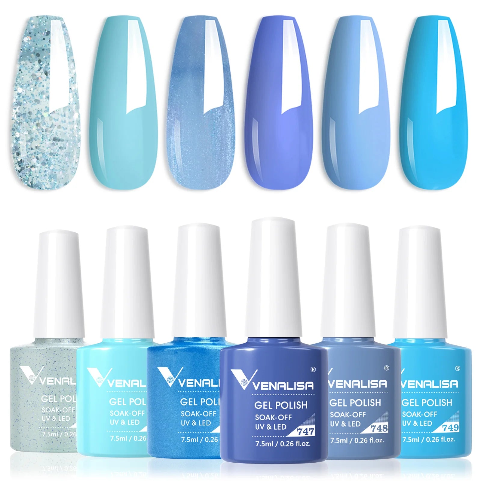 VENALISA 7.5ml Nail Gel Polish VIP5 HEMA Free Semi Permanent Soak off UV LED Nail Gel Varnish Full Coverage Nail Gel Lacquer