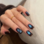 SHAKA Cat Eye Gel Nail Polish – Glass Bead Blue & Brown Magnetic Shimmer