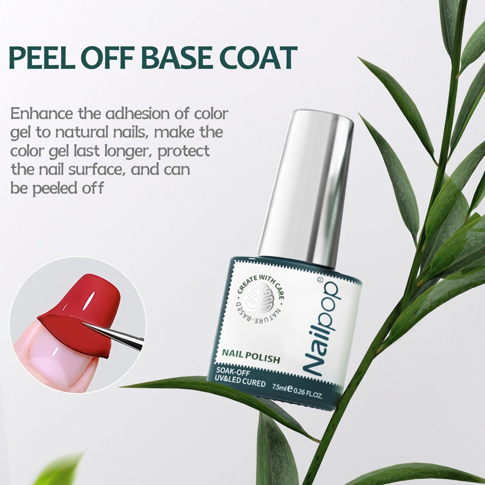 Nailpop 7.5ml Function Gel Clear Base and No Wipe Top Coat Long Lasting Glossy Dehydrator and Primer,Blooming Gel for Beginner