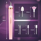 YIKOOLIN 5-in-1 Electric Nail Drill – Cordless Manicure File with LED Light, 4-Speed
