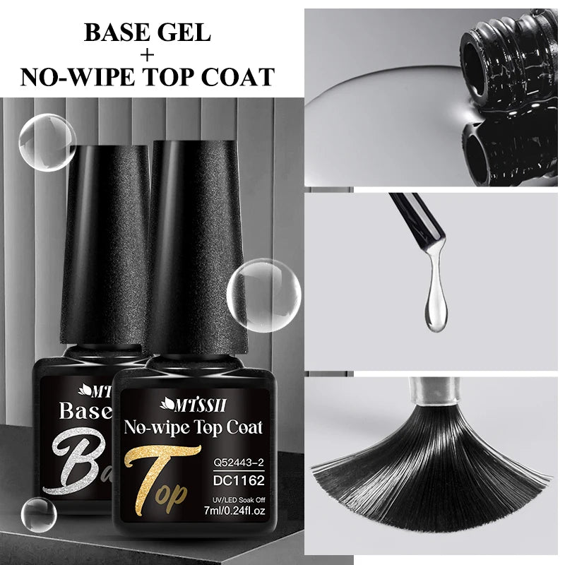 MTSSII Base Gel Nail Polish – Bright Color Soak-Off UV/LED Gel