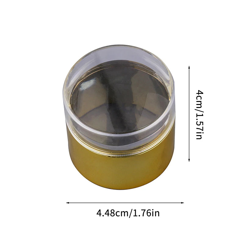 French Nail Art Stamper with Scraper – Clear Silicone Stamping Tool