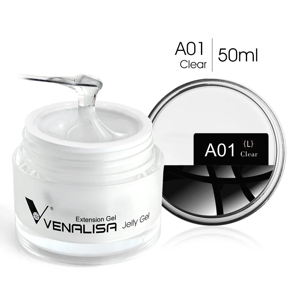 Venalisa 50ml TPO FREE Rose Pink Jelly Gel Extension Nail Salon Professiona Used Self Leveling Transparent Gel Nail Gel Polish