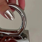 HotPress Silver White Aurora Mirror Chrome Nail Powder – High-Gloss Pigment