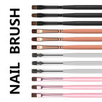 Gel Painting Nail Brush – For Gel Tip Extension &amp; Acrylic Builder, 1/3 Pieces