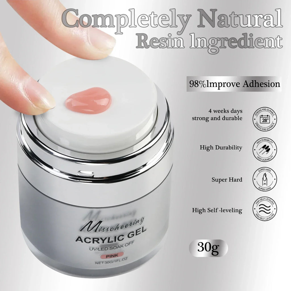 Misscheering Crystal Model Poly Acrylic Nail Extension Gel, 30g