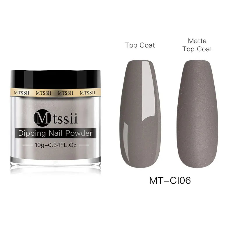 Mtssii 5/10g Dipping Nail Powder Gradient French Nails Nude Pink Glitter Powder Nature Dry Without Lamp Cure Nail Art Decoration